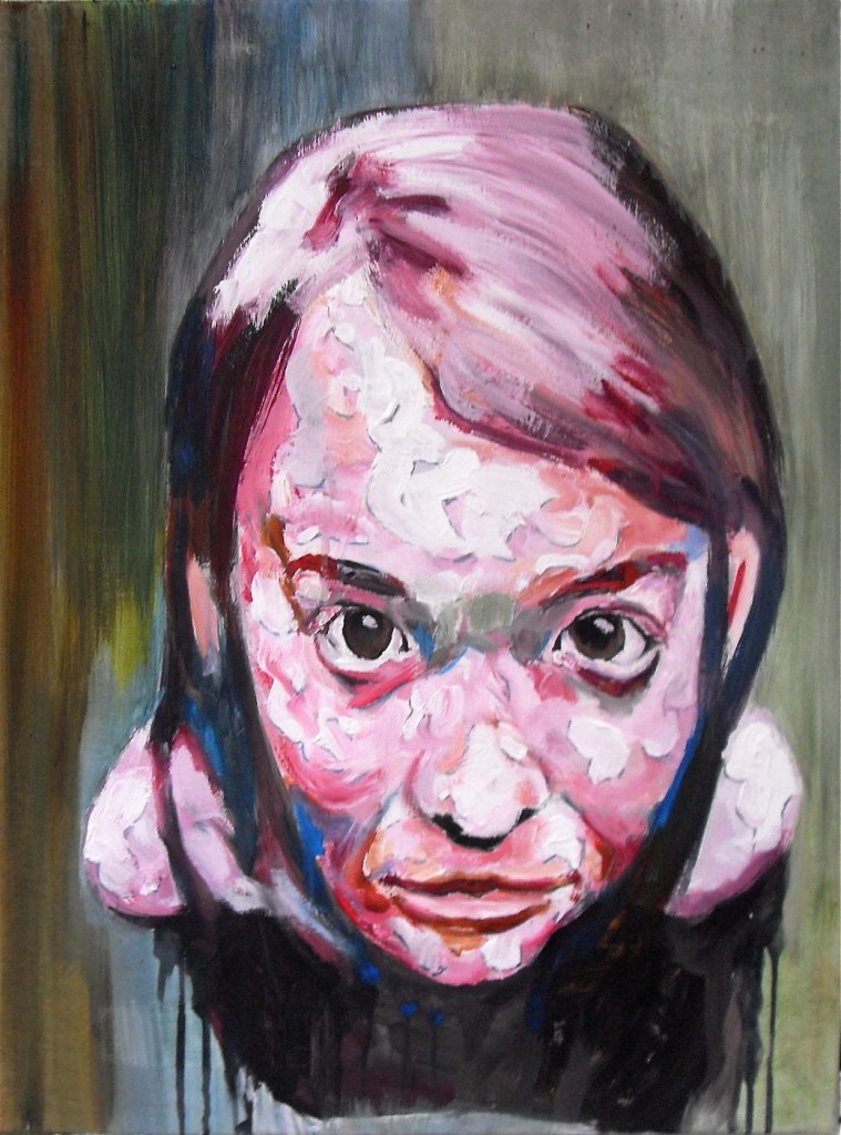 Portrait sans titre d'une jeune fille / Untitled portrait of a girl. Huile sur toile / Oil on canvas. 80 cm x 60 cm