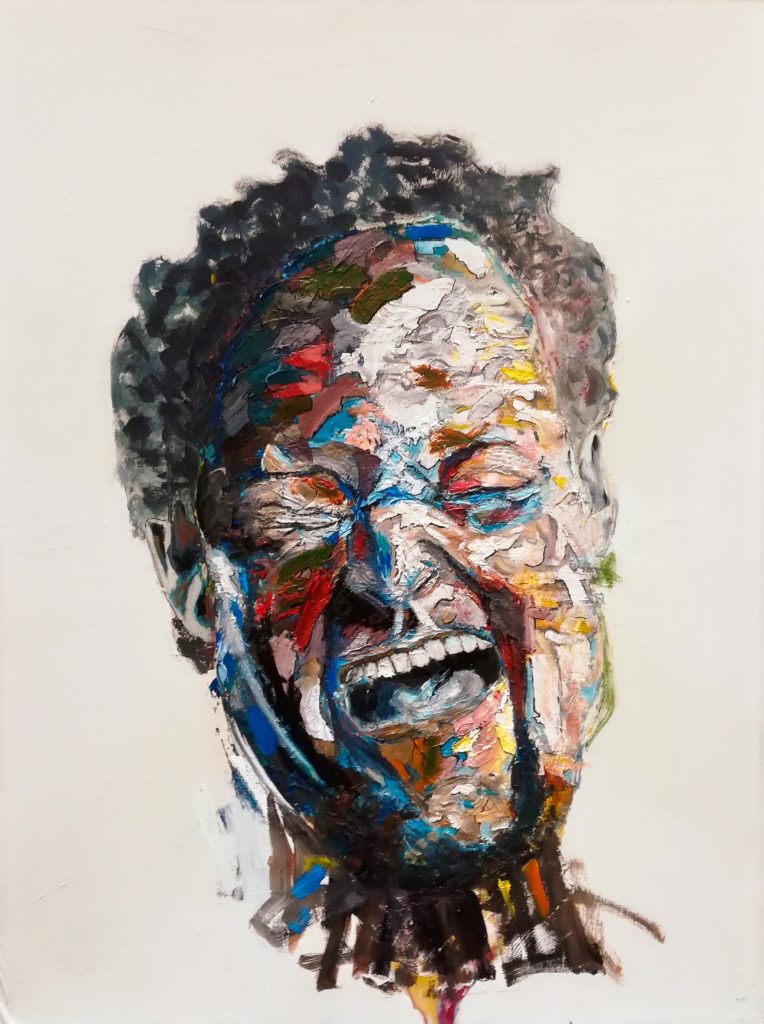 Portrait peint de Henry. Troisième de la série. Expressionniste, taches de peinture, épaisseur. Par Stanmac 2014-2018